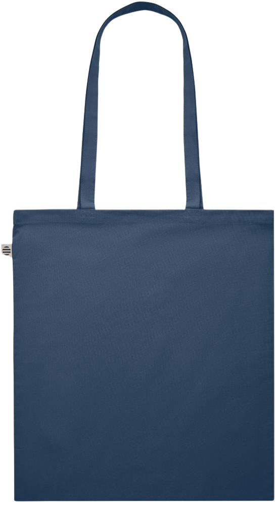 Zodiac Saggitarius Design - Premium colored organic cotton shopping bag_BLUE_back