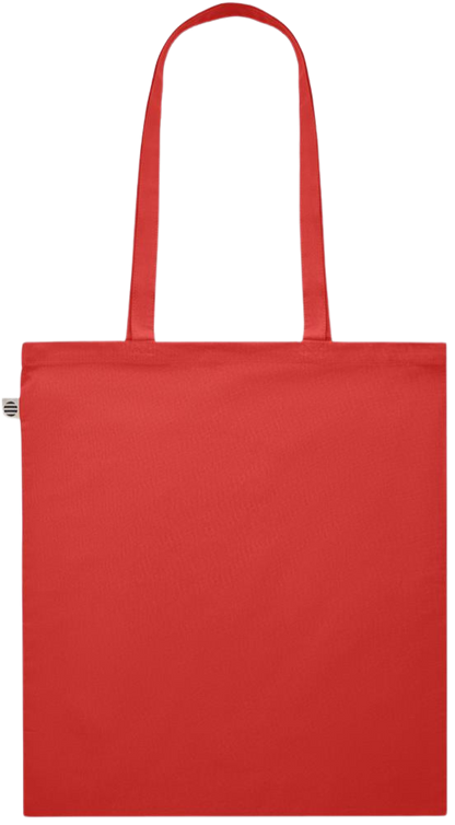 Zodiac Saggitarius Design - Premium colored organic cotton shopping bag_RED_back