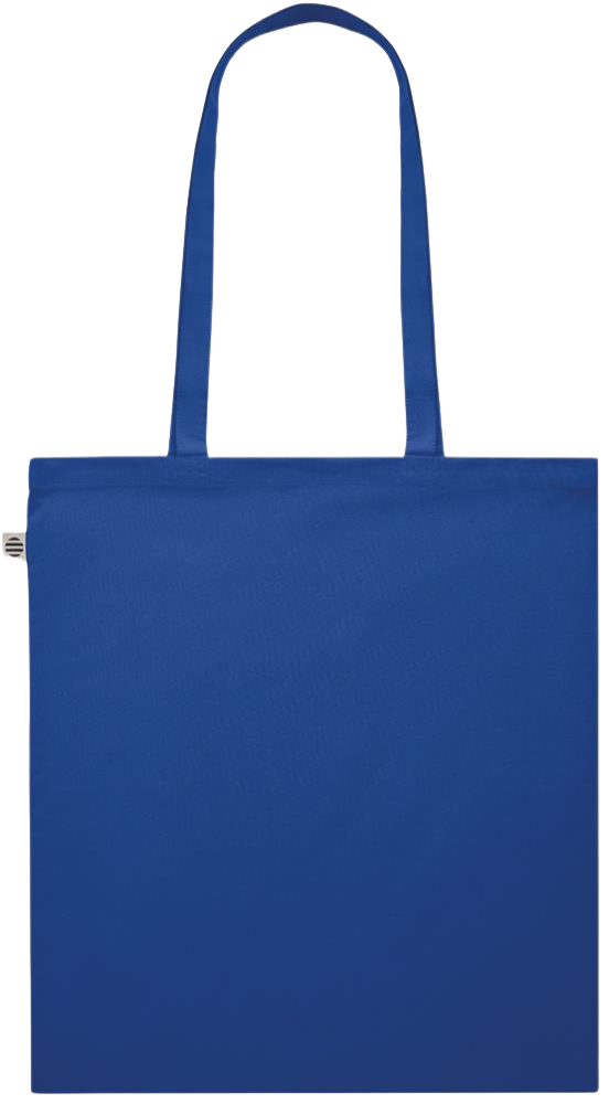 Zodiac Saggitarius Design - Premium colored organic cotton shopping bag_ROYAL BLUE_back