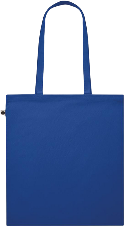 Zodiac Saggitarius Design - Premium colored organic cotton shopping bag_ROYAL BLUE_back