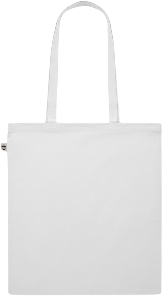 Zodiac Saggitarius Design - Premium colored organic cotton shopping bag_WHITE_back