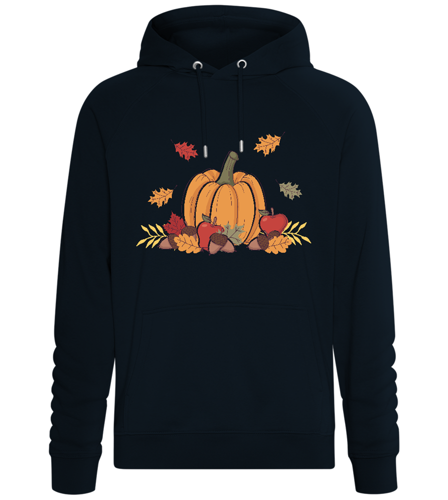 Warm Autumn Leaves Design - Comfort unisex hoodie_BLACK_front