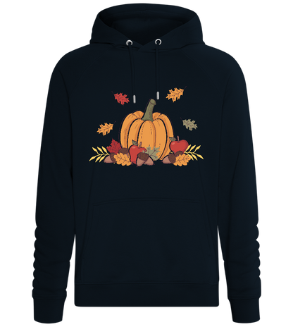 Warm Autumn Leaves Design - Comfort unisex hoodie_BLACK_front