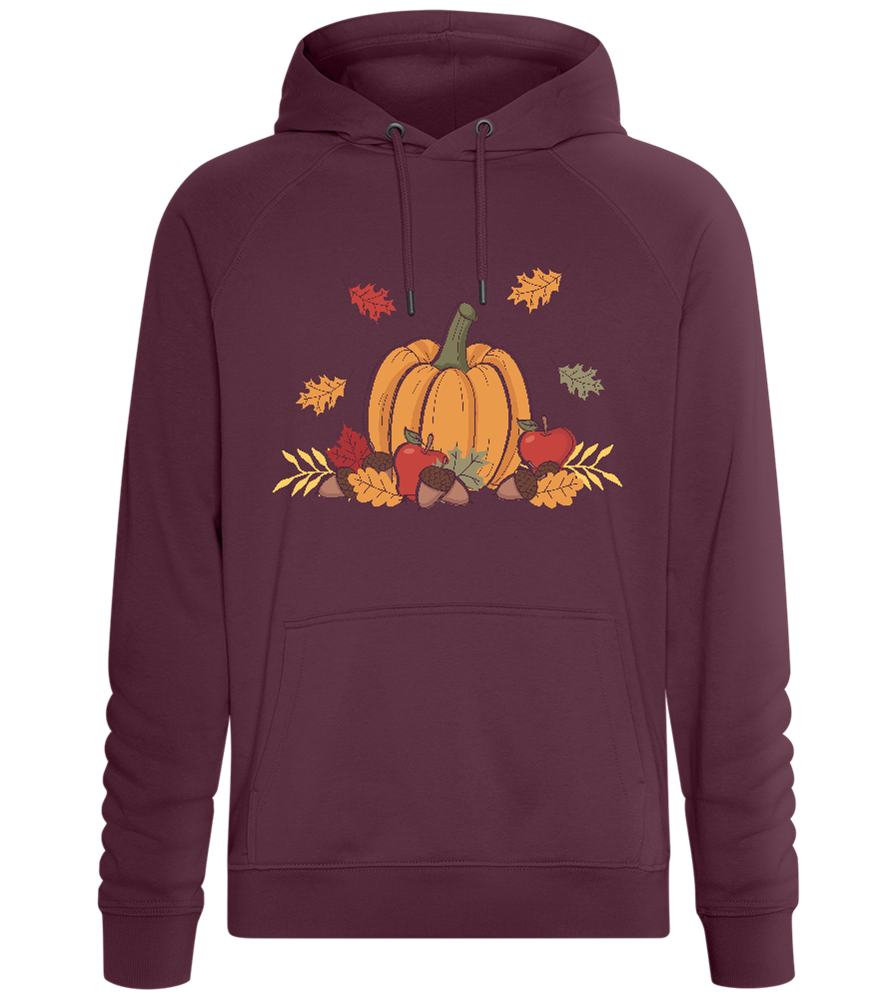 Warm Autumn Leaves Design - Comfort unisex hoodie_BORDEAUX_front