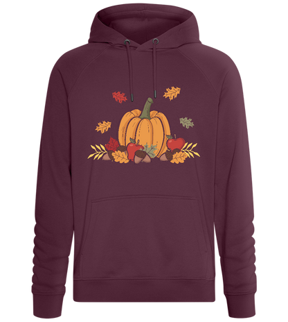 Warm Autumn Leaves Design - Comfort unisex hoodie_BORDEAUX_front