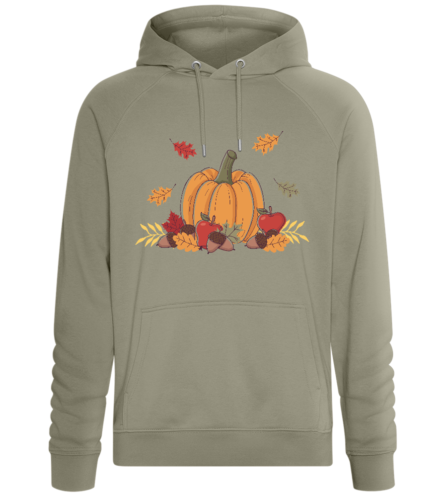 Warm Autumn Leaves Design - Comfort unisex hoodie_KHAKI_front