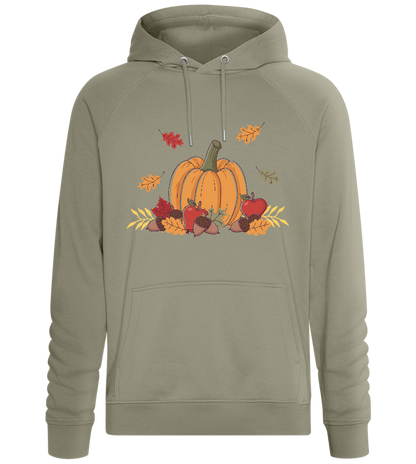 Warm Autumn Leaves Design - Comfort unisex hoodie_KHAKI_front