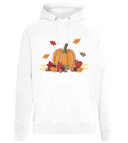 Warm Autumn Leaves Design - Comfort unisex hoodie_WHITE_front