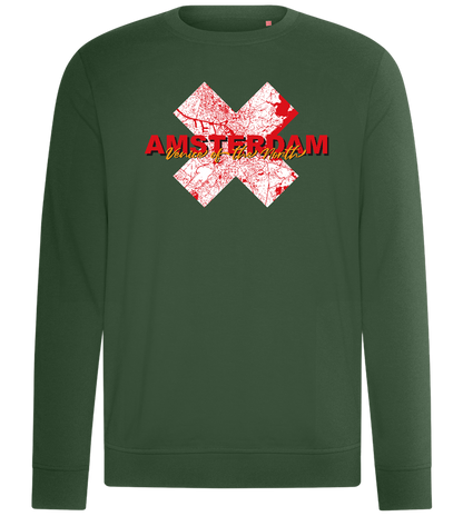 Venice of the North Design - Comfort unisex sweater_GREEN BOTTLE_front