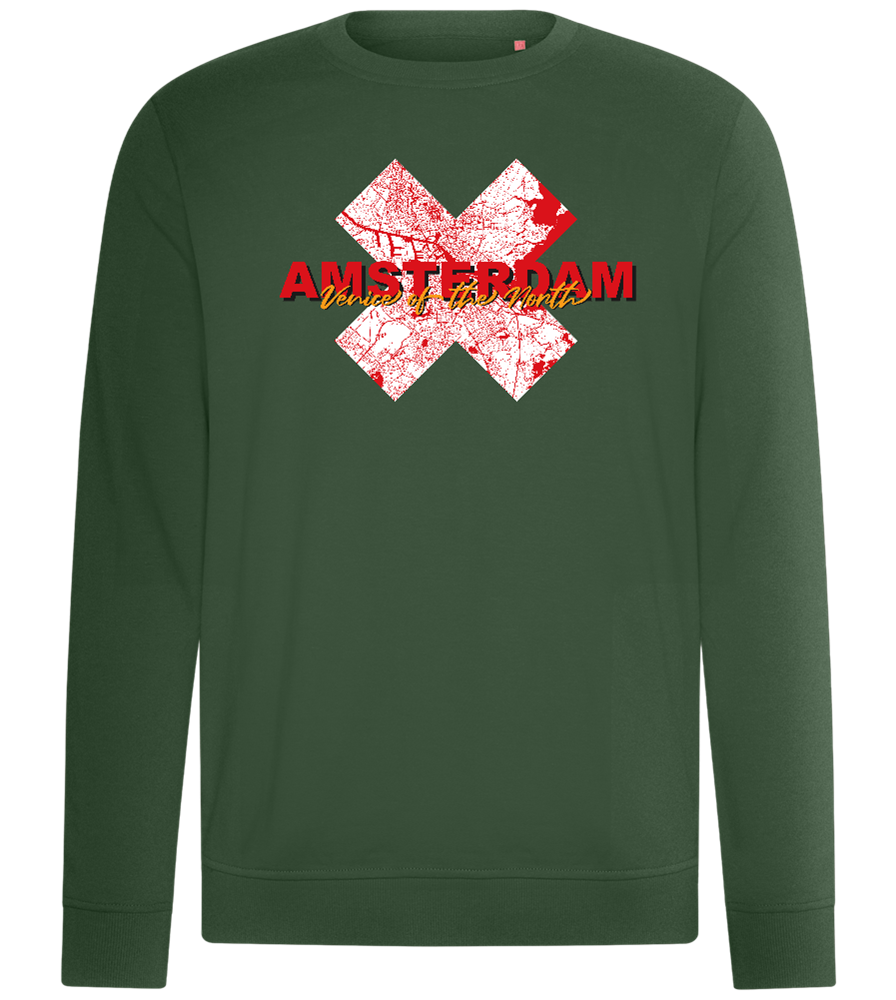 Venice of the North Design - Comfort unisex sweater_GREEN BOTTLE_front