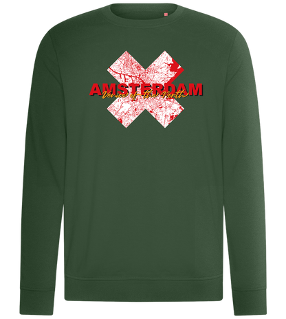 Venice of the North Design - Comfort unisex sweater_GREEN BOTTLE_front