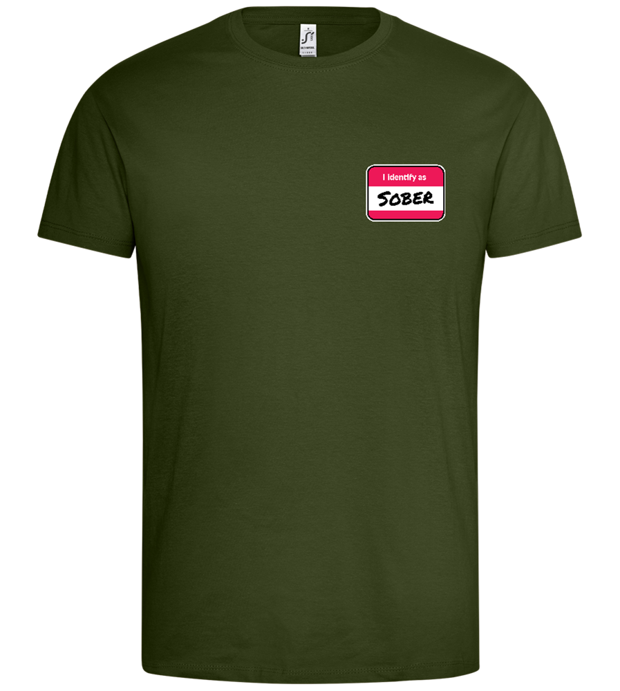 I Identify Sober Design - Premium men's t-shirt_ARMY_front