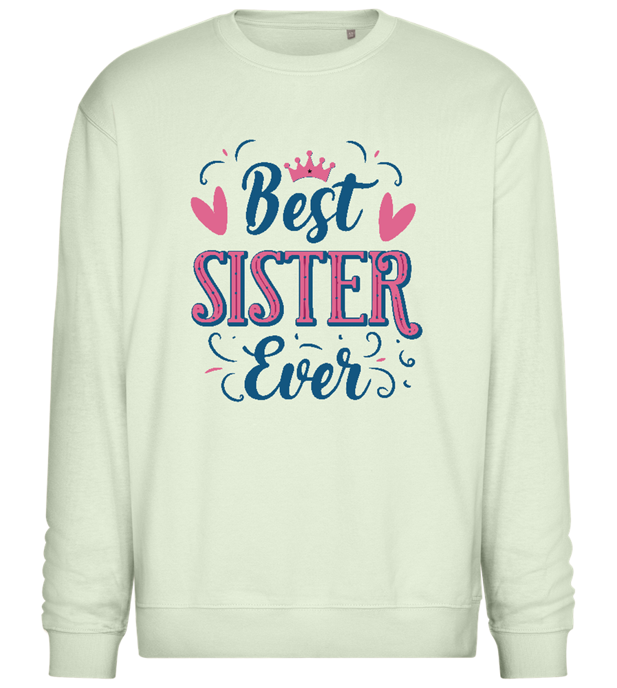 Best Sister Design - Comfort Essential Unisex Sweater_CREAMY GREEN_front