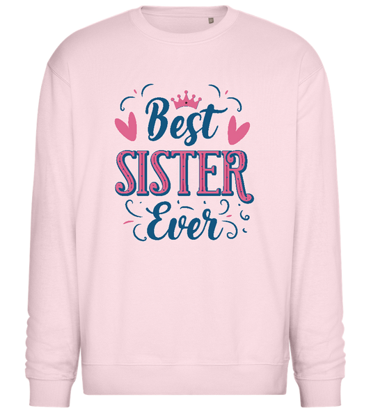 Best Sister Design - Comfort Essential Unisex Sweater_LIGHT PEACH ROSE_front