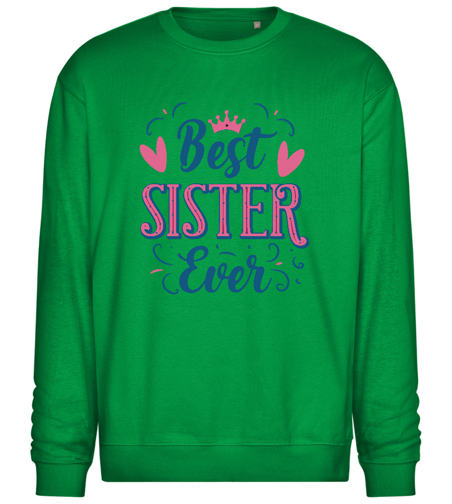 Best Sister Design - Comfort Essential Unisex Sweater_MEADOW GREEN_front