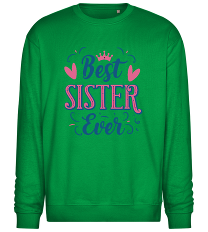 Best Sister Design - Comfort Essential Unisex Sweater_MEADOW GREEN_front