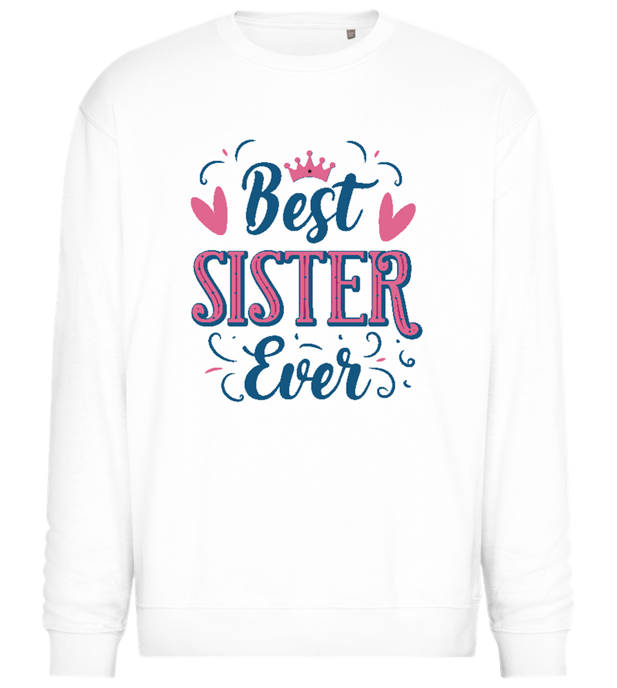 Best Sister Design - Comfort Essential Unisex Sweater_WHITE_front