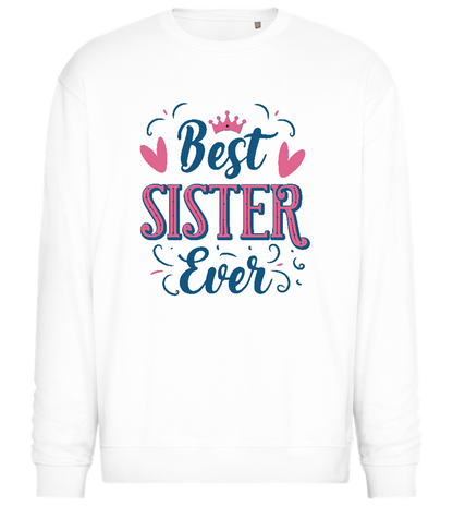 Best Sister Design - Comfort Essential Unisex Sweater_WHITE_front