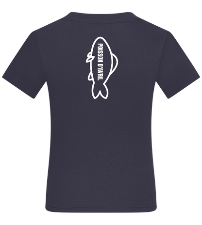 Design Poisson D'avril - Comfort kids fitted t-shirt_FRENCH NAVY_back