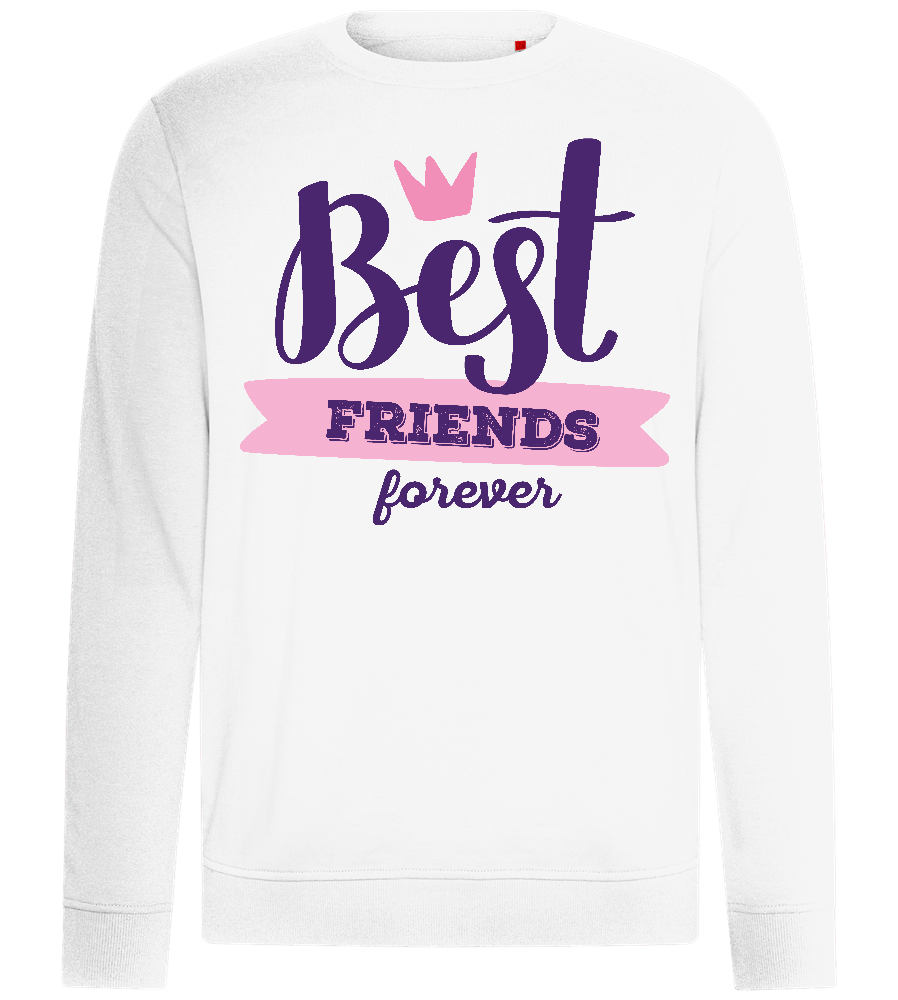 Best Friend Crown Design - Comfort unisex sweater_WHITE_front