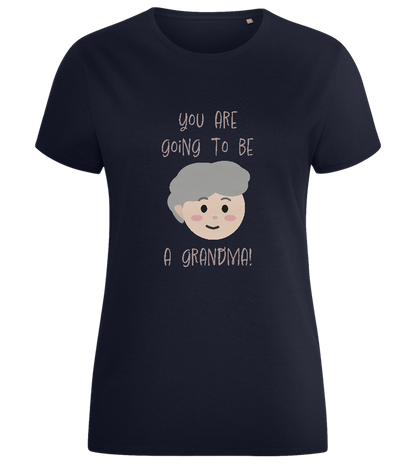 Grandma To Be Design - Comfort women's fitted t-shirt_FRENCH NAVY_front