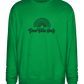 Good Vibes Only Rainbow Design - Comfort Essential Unisex Sweater_MEADOW GREEN_front