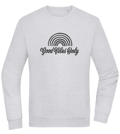 Good Vibes Only Rainbow Design - Comfort Essential Unisex Sweater_ORION GREY II_front