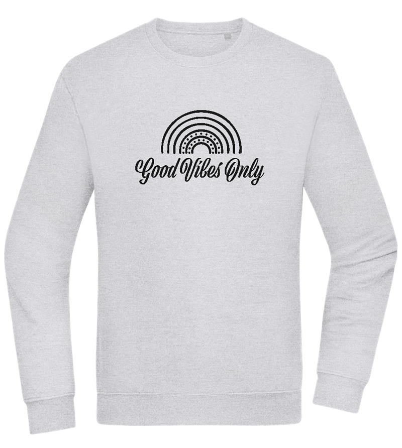 Good Vibes Only Rainbow Design - Comfort Essential Unisex Sweater_ORION GREY II_front