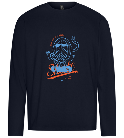 Skate Peace Design - Premium men's long sleeve t-shirt_FRENCH NAVY_front