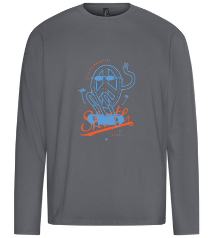 Skate Peace Design - Premium men's long sleeve t-shirt_MOUSE GREY_front