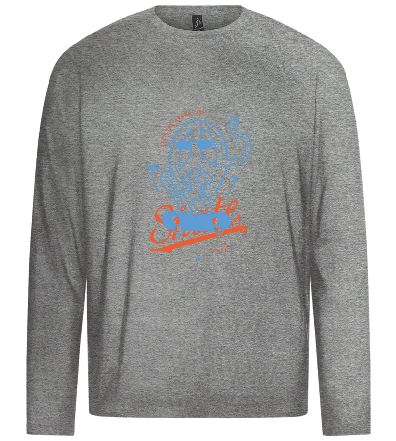 Skate Peace Design - Premium men's long sleeve t-shirt_ORION GREY_front