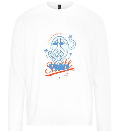 Skate Peace Design - Premium men's long sleeve t-shirt_WHITE_front