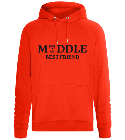 The Middle Best Friend Design - Comfort unisex hoodie_BURNT ORANGE_front