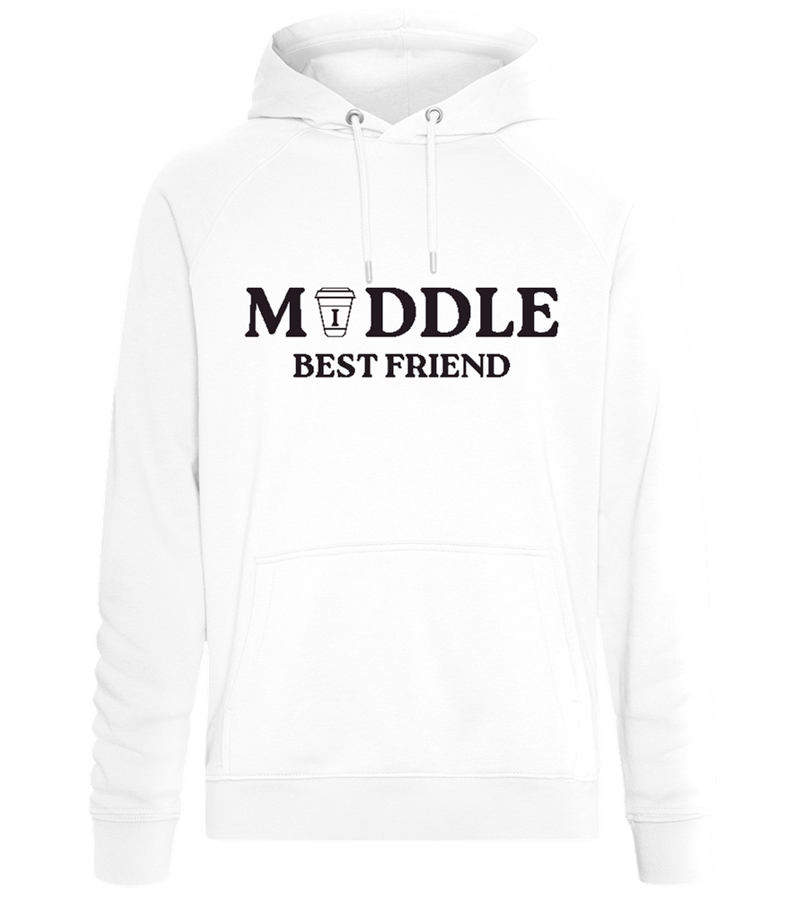 The Middle Best Friend Design - Comfort unisex hoodie_WHITE_front