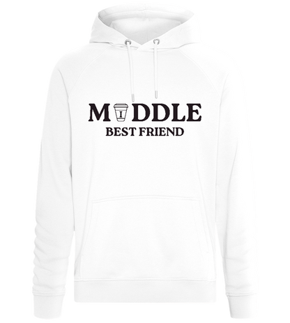 The Middle Best Friend Design - Comfort unisex hoodie_WHITE_front