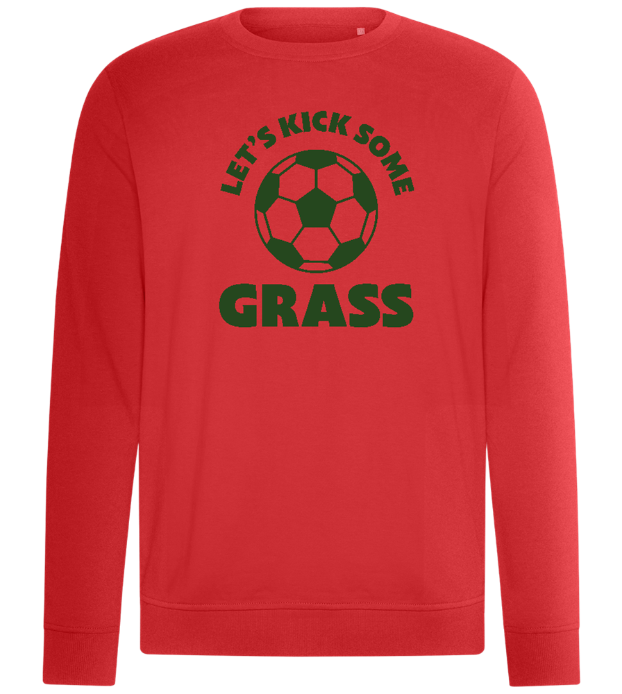 Let's Kick Some Grass Design - Comfort unisex sweater_RED_front