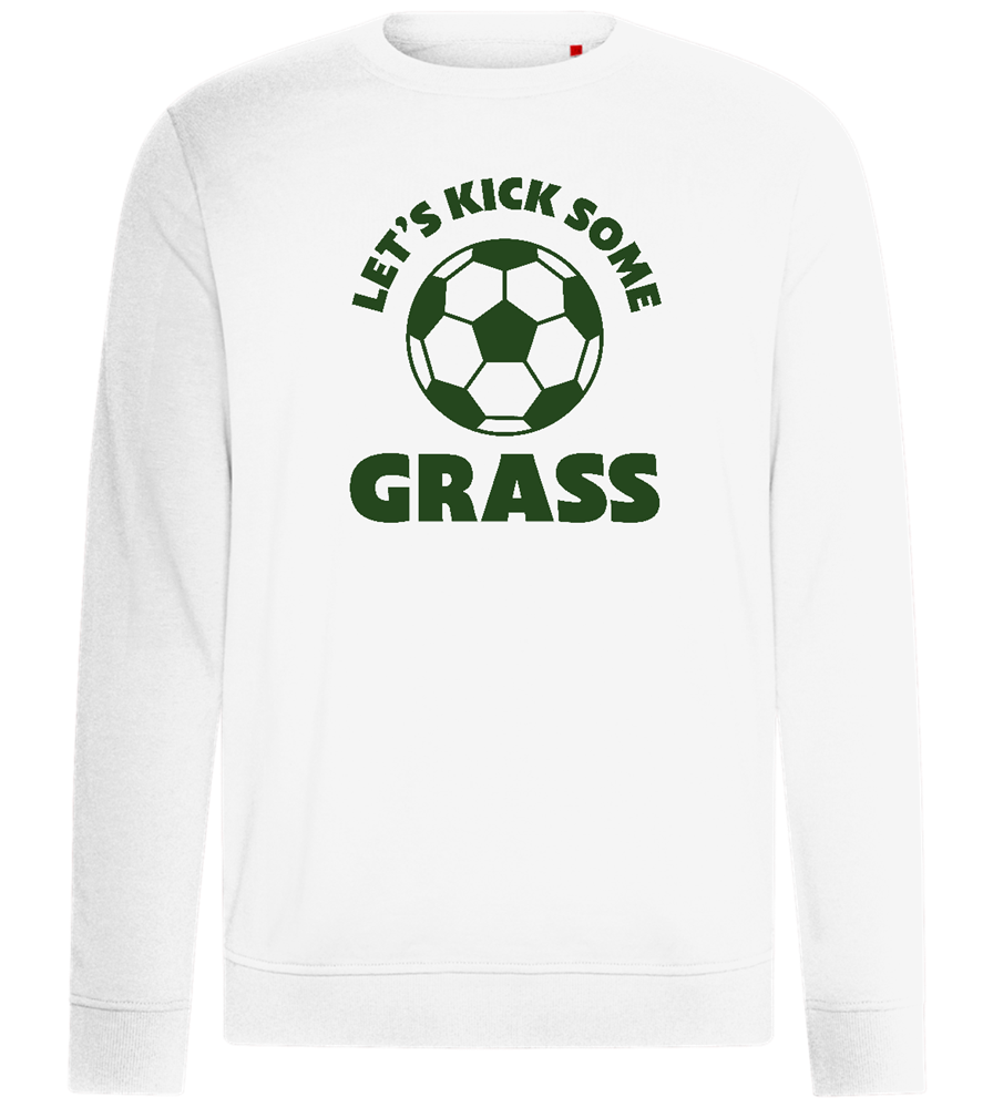 Let's Kick Some Grass Design - Comfort unisex sweater_WHITE_front