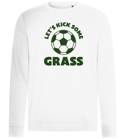 Let's Kick Some Grass Design - Comfort unisex sweater_WHITE_front