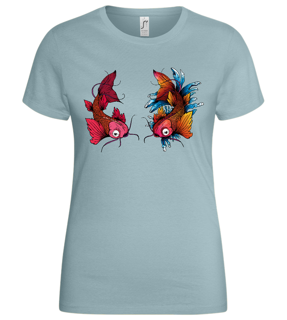 Koi Spirit Design - Basic women's t-shirt_PURE GRAY_front