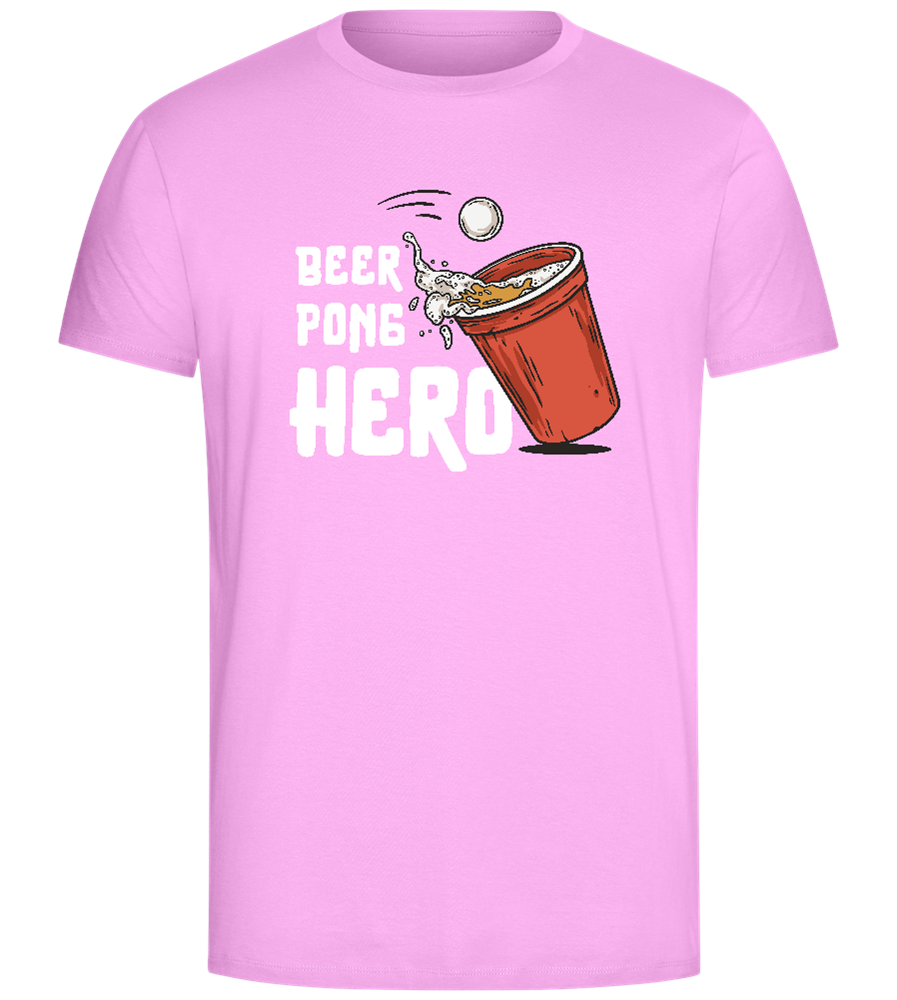 Beer Pong Hero Design - Comfort Unisex T-Shirt_CANDY PINK_front