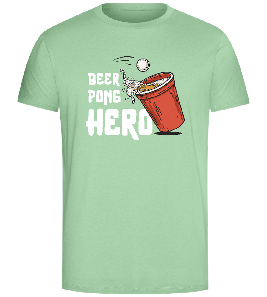 Beer Pong Hero Design - Comfort Unisex T-Shirt_ICE GREEN_front