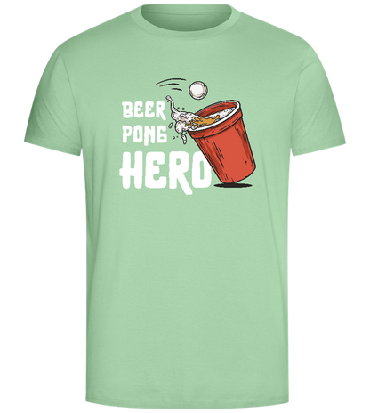 Beer Pong Hero Design - Comfort Unisex T-Shirt_ICE GREEN_front