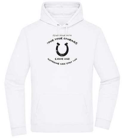 Spur Your Courage Design - Premium Essential Unisex Hoodie_WHITE_front