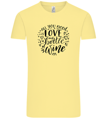 Love And Wine Design - Comfort Unisex T-Shirt_AMARELO CLARO_front