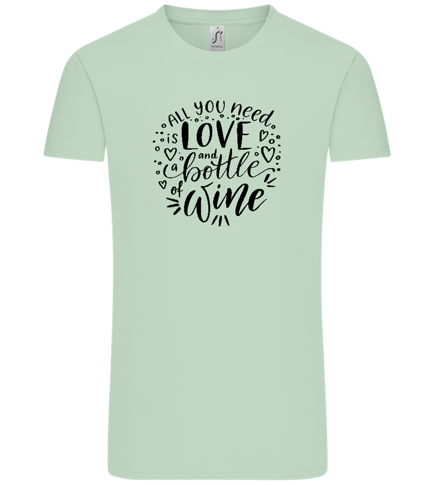 Love And Wine Design - Comfort Unisex T-Shirt_ICE GREEN_front