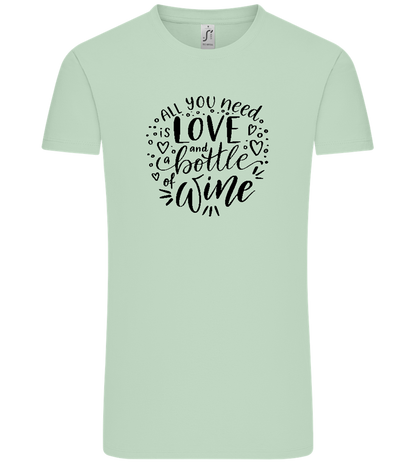 Love And Wine Design - Comfort Unisex T-Shirt_ICE GREEN_front