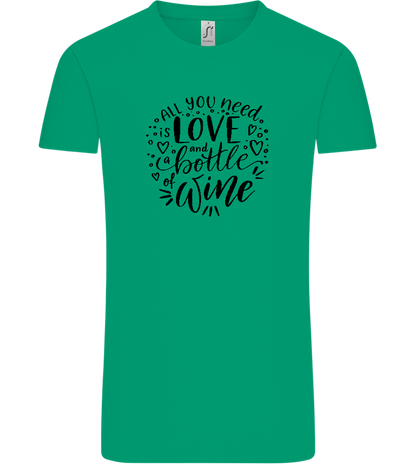 Love And Wine Design - Comfort Unisex T-Shirt_SPRING GREEN_front