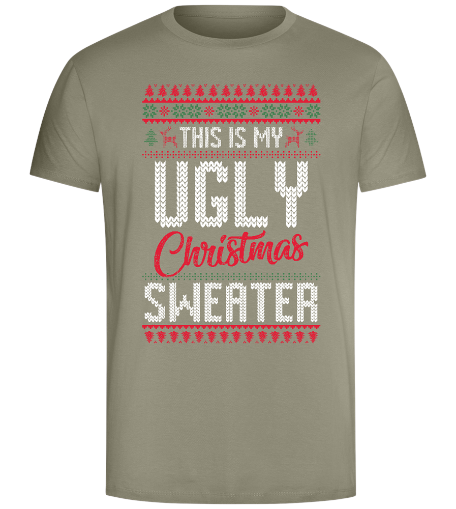 Ugly Sweater Design - Comfort Unisex T-Shirt_KHAKI_front