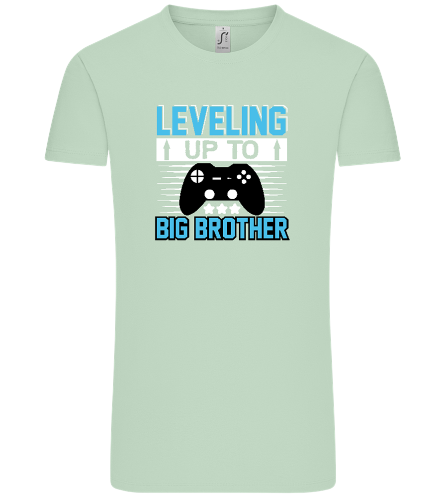 Leveling Up To Big Brother Design - Comfort Unisex T-Shirt_ICE GREEN_front