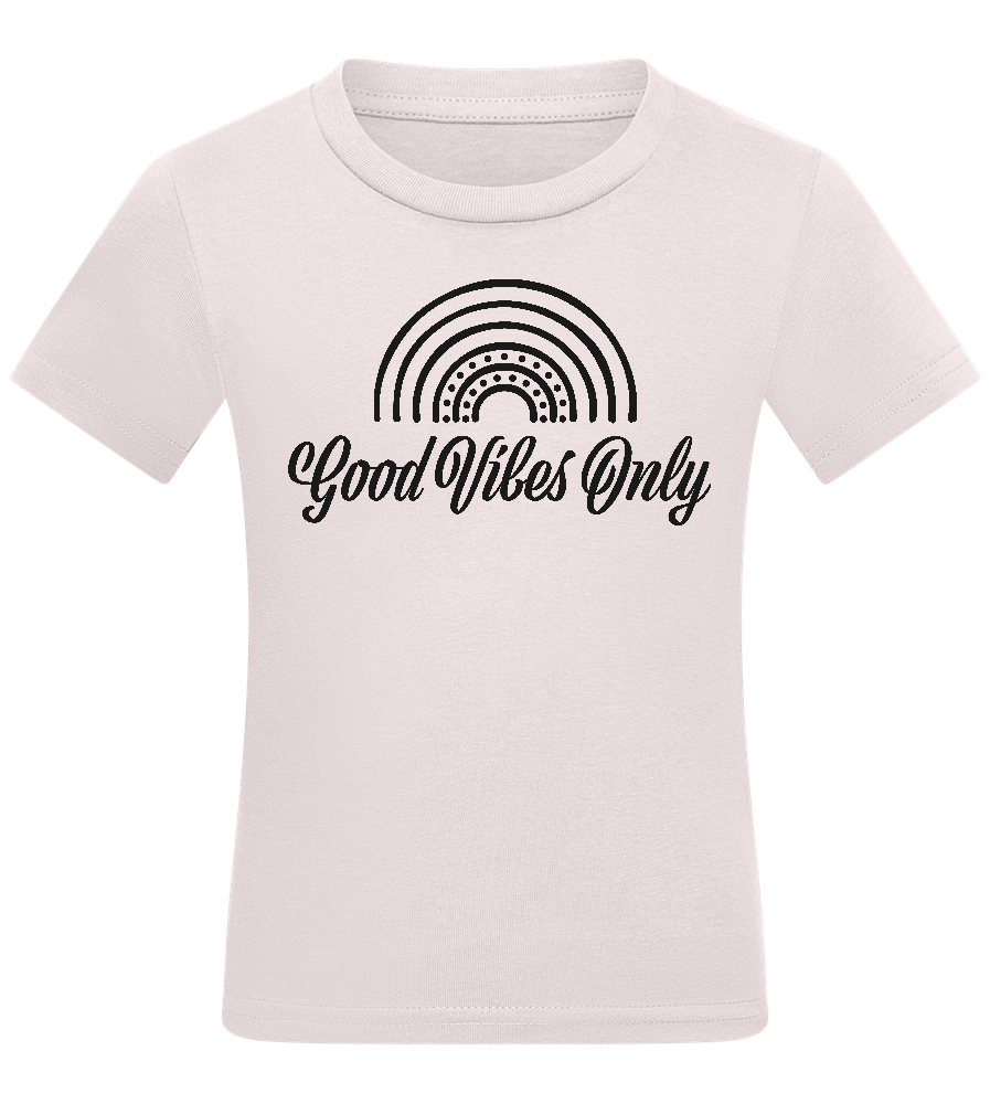 Good Vibes Only Design - Comfort kids fitted t-shirt_LIGHT PINK_front